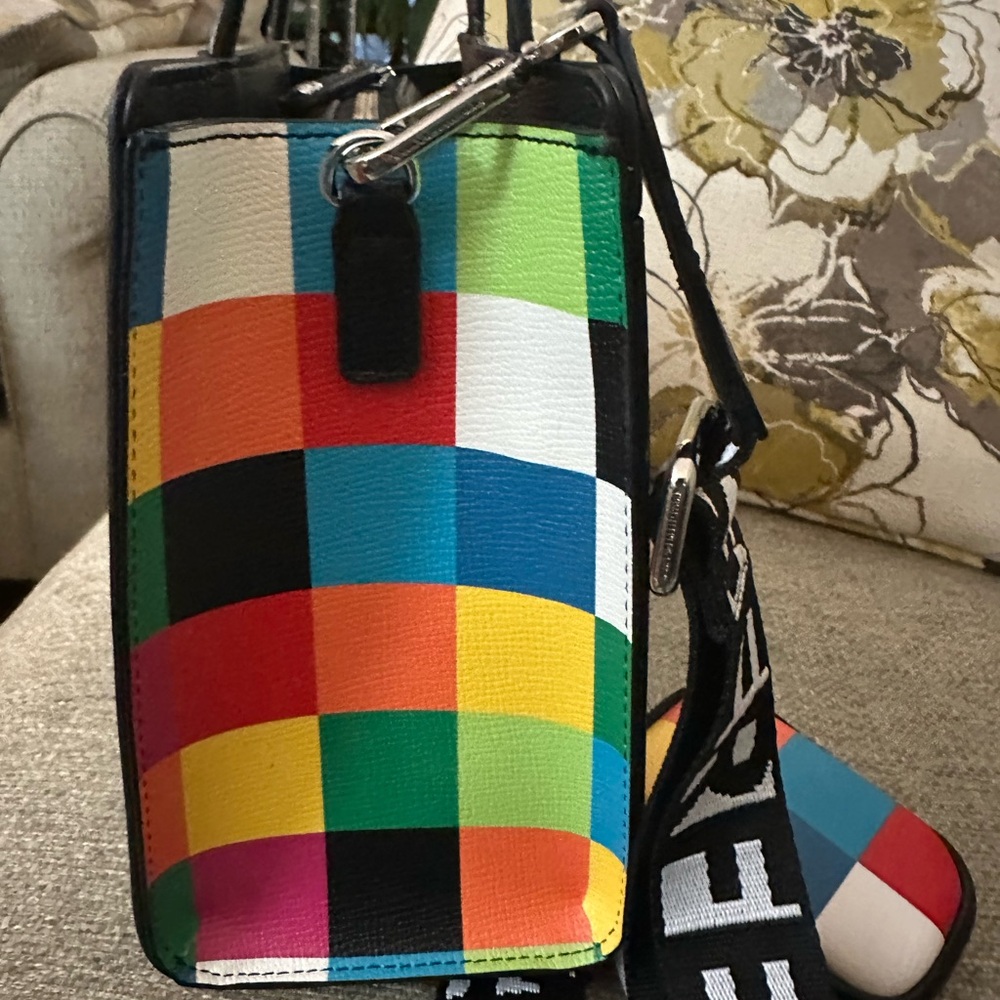 Karl Lagerfeld Paris Maybelle Rainbow Tote Crossbody Bag NWT With Pouch - Picture 9 of 15
